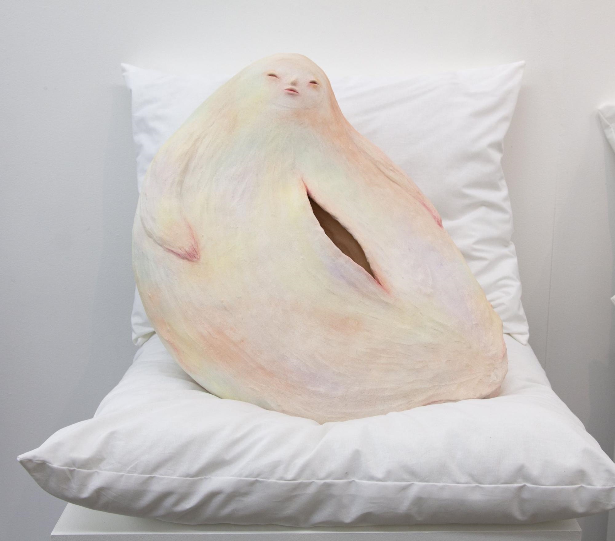 Artwork by Yeonjae Choi, Field (Long Bay), Made of ceramics, still image, light, fabric