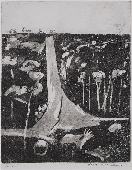 Landscape with a Steep Road by Fred Williams, 1959