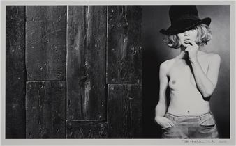 Cowboy Kate in Jail with Wooden Panel - Sam Haskins