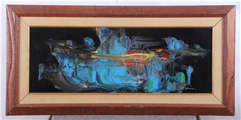 Melania Mella Naylor abstract landscape painting - Melania Mella Naylor