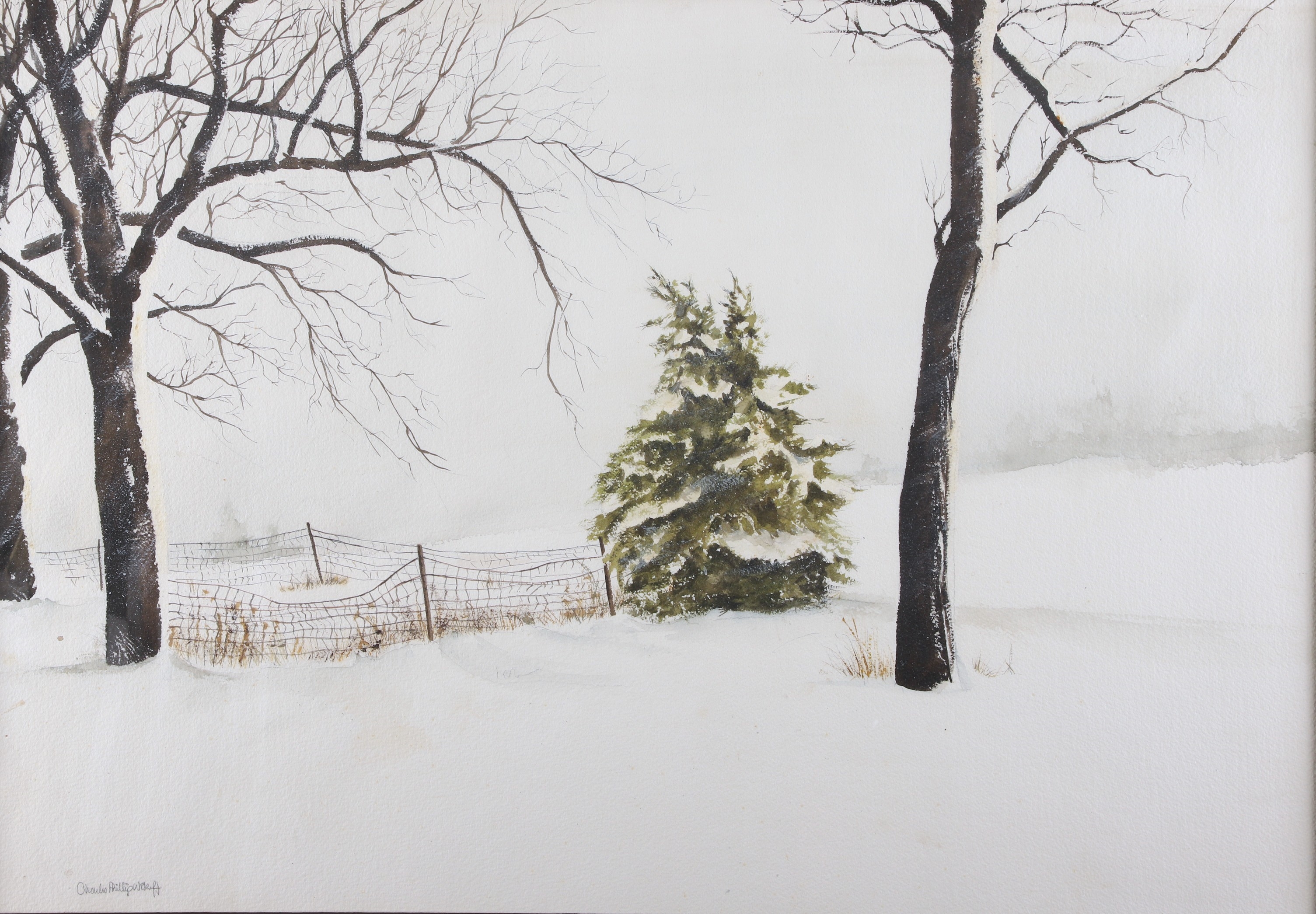 C. Phillip Wikoff | C Phillip Wikoff Autumn Landscape Watercolor ...
