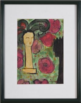 Marilyn Blinkhorn (Maine Contemporary). Floral Portrait - Marilyn Blinkhorn