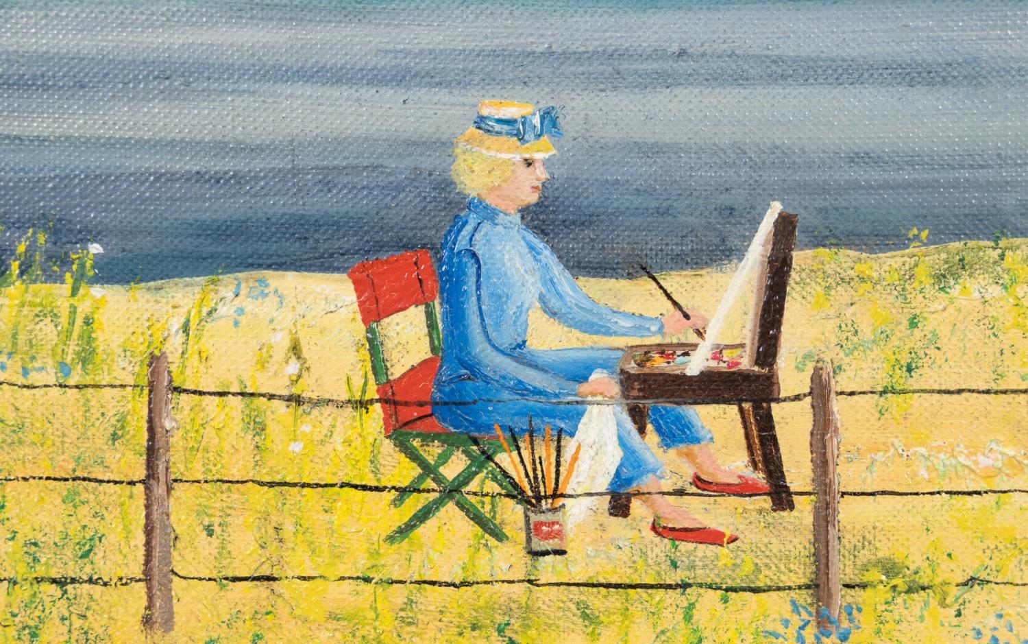 Gloria Stuart | GLORIA STUART MODERN GENRE SCENE O/C | MutualArt