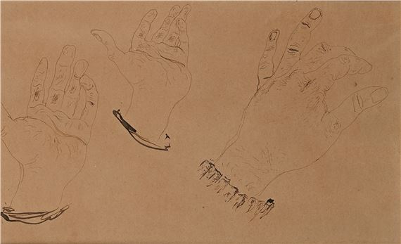 Gino Bonichi | Studio delle mani del Cardinal Decano (1929) | MutualArt