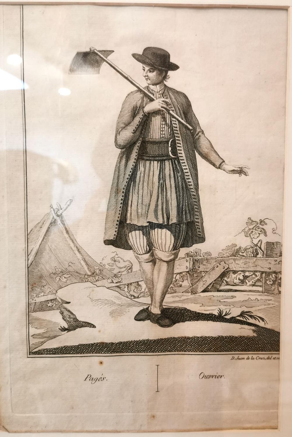Artwork by Juan de la Cruz Cano, Juan de La Cruz Cano Y Olmedilla, Spanish (1734 - 1790), seven framed and glazed 18th century, Made of engravings