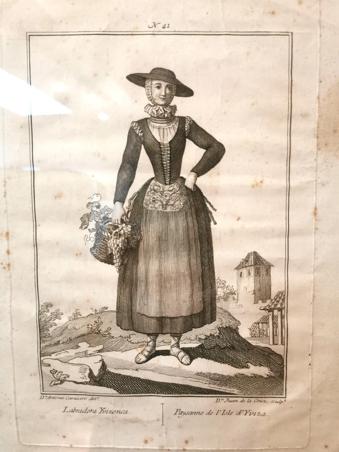 Artwork by Juan de la Cruz Cano, Juan de La Cruz Cano Y Olmedilla, Spanish (1734 - 1790), seven framed and glazed 18th century, Made of engravings