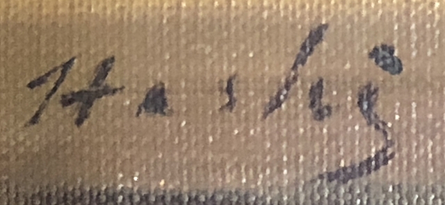 Artwork by Hirohide Hashimoto, glass comport, Made of oil on canvas