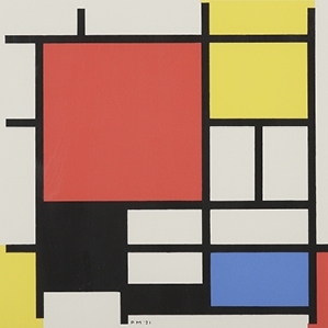 COMPOSITION WITH RED, YELLOW, BLUE AND BLACK (estampe - Piet Mondrian