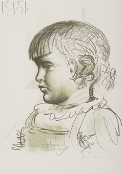 portrait d'enfant(estampe) (a set of 2 by Pablo Picasso