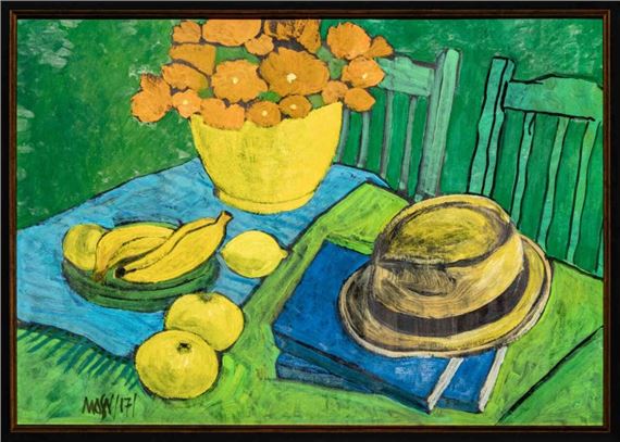 Summer - still life with tropical fruits by Michał Ostaniewicz, 2017