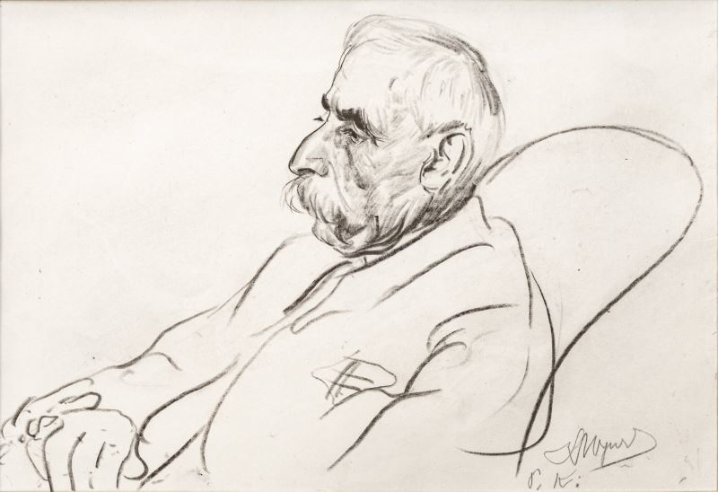 Portrait of a man in an armchair, first half of the 20th century - Leon Wyczolkowski