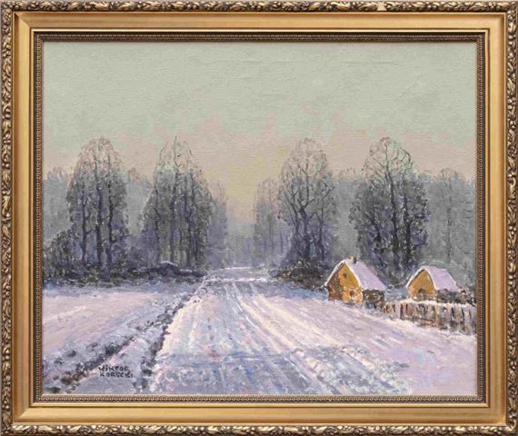 Wiktor Korecki | Winter landscape, second half of the 20th century ...