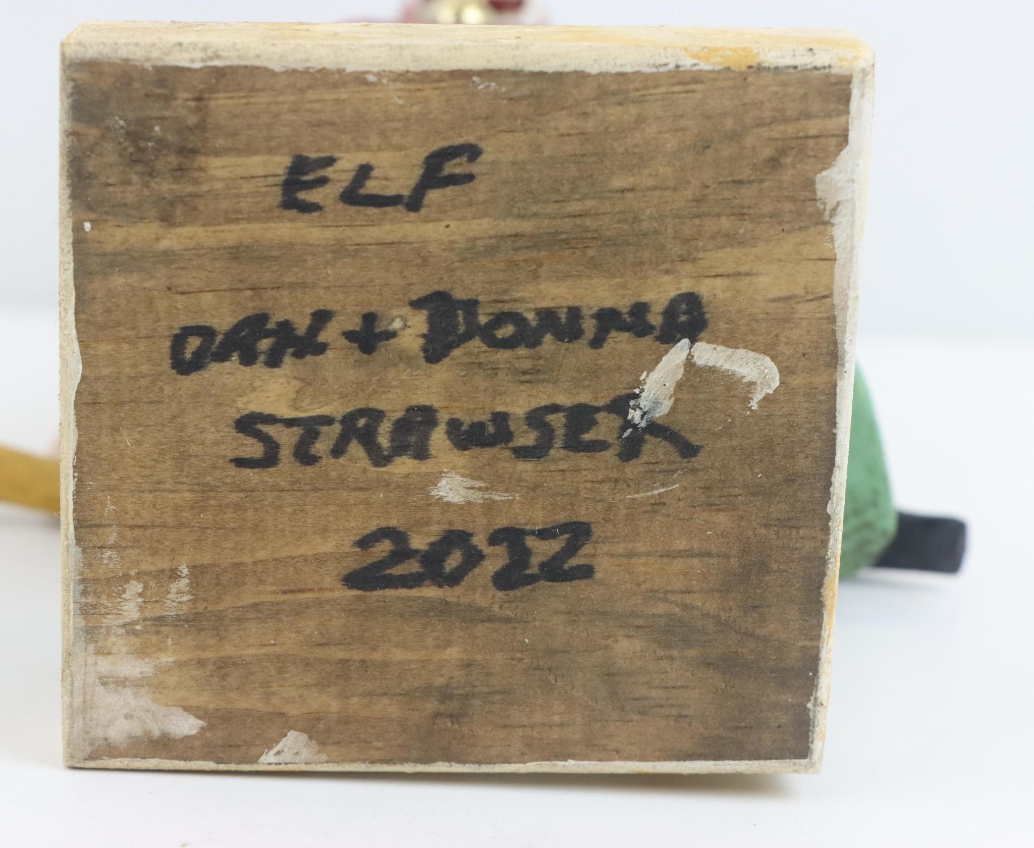 Daniel Strawser | Strawser folk art carved and painted elf figure (2022 ...