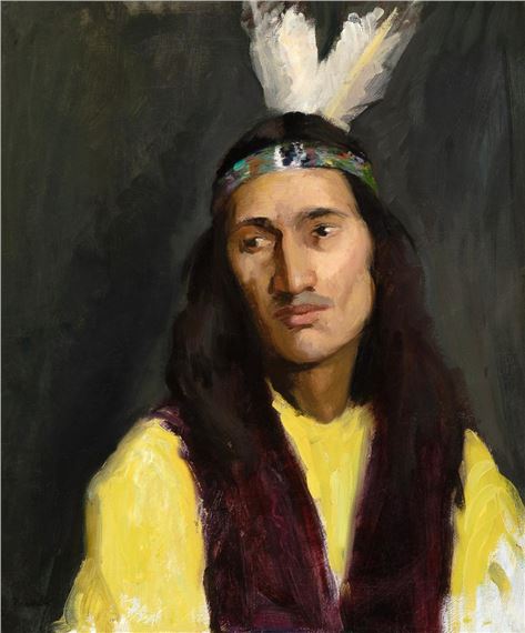 Indian Portrait by B.J.O. Nordfeldt, circa 1919