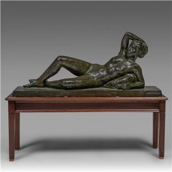 reclining female nude - Léon Severac