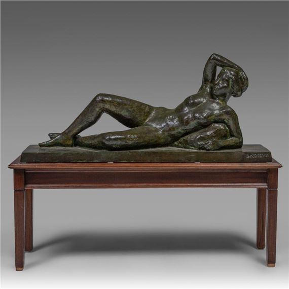 reclining female nude by Léon Severac