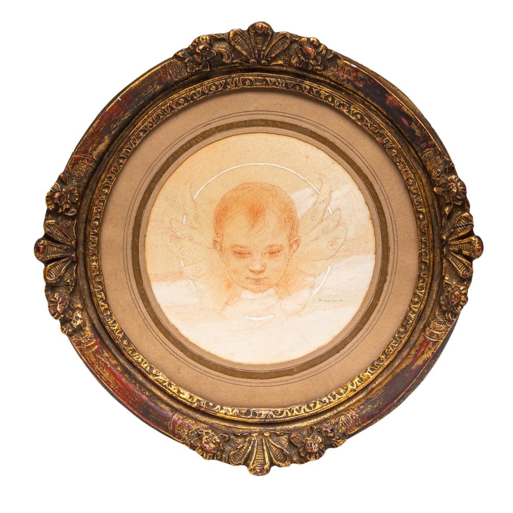 Edgar Maxence | study of a cherub's head | MutualArt