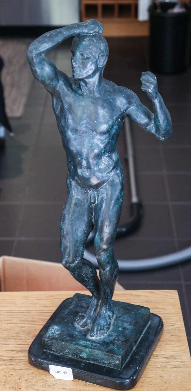 A nude male figure - Auguste Rodin