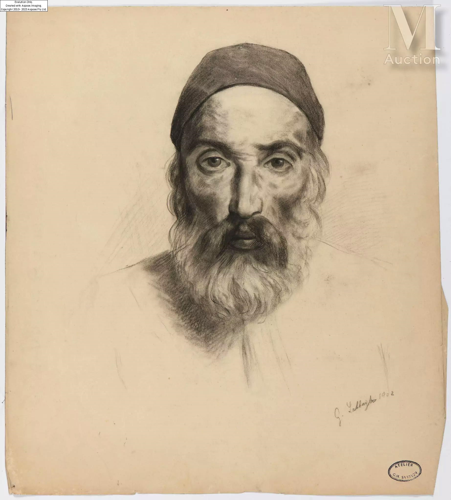 Georges Hanna Sabbagh | Portrait d'homme barbu (1902) | MutualArt