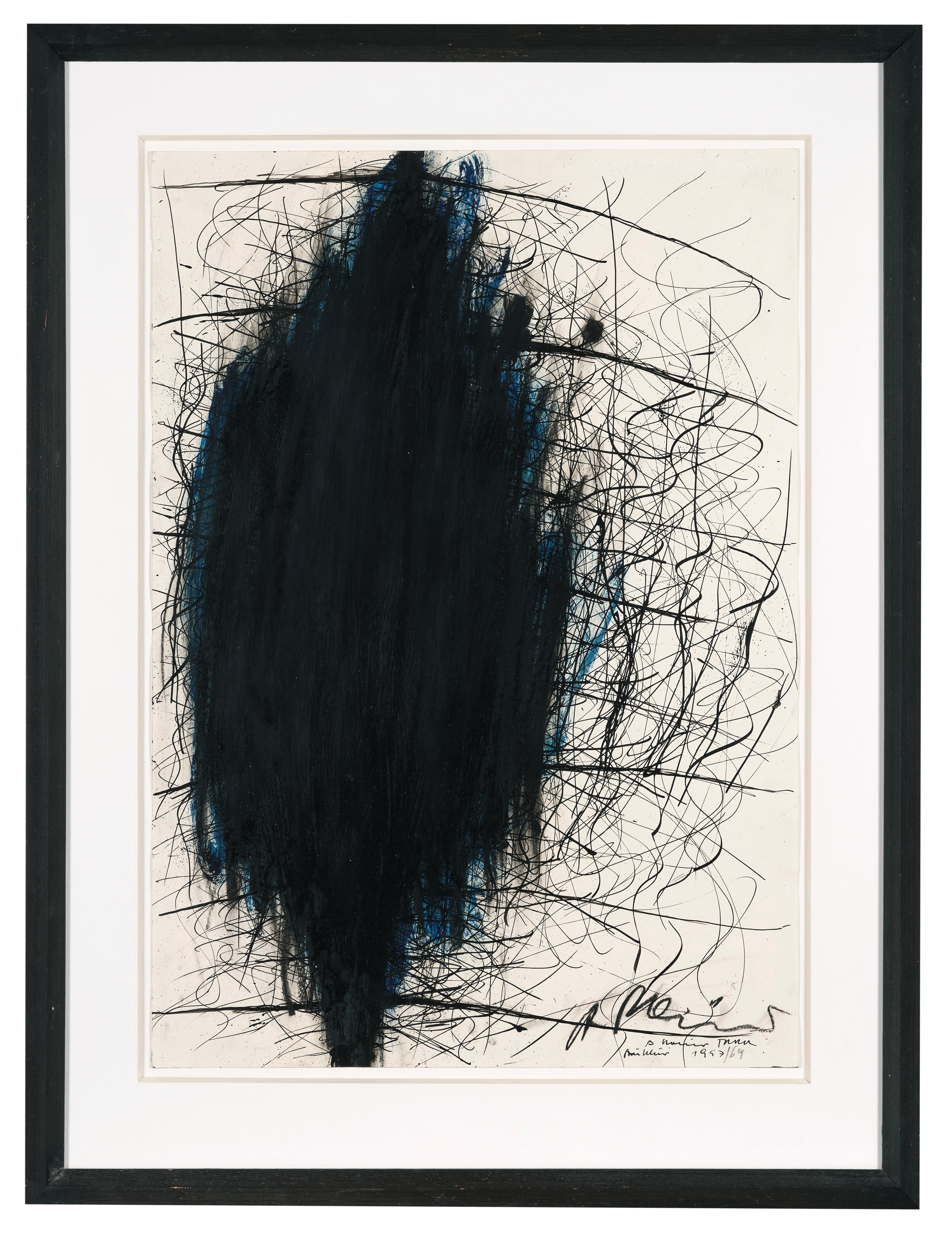Artwork by Arnulf Rainer, „Sٰܰٳܰ“, Made of mixed media on cardboard