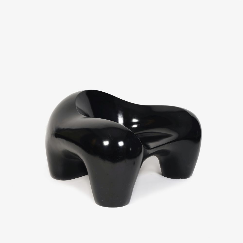 Artwork by Jochen Claussen-finks, A Black Seventies Lounge Chair, Made of Black fiberglass