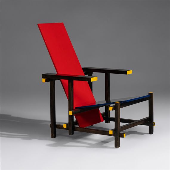 Gerrit Rietveld
(Dutch, 1888-1964)
Red Blue Chair, c. 1980 Cassina, Italy by Gerrit Rietveld, circa 1980