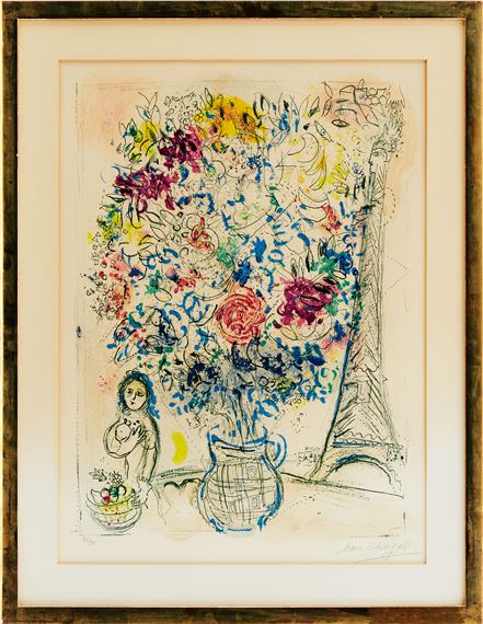 Marc Chagall | ”Bouquet à la Tour Eiffel” | MutualArt