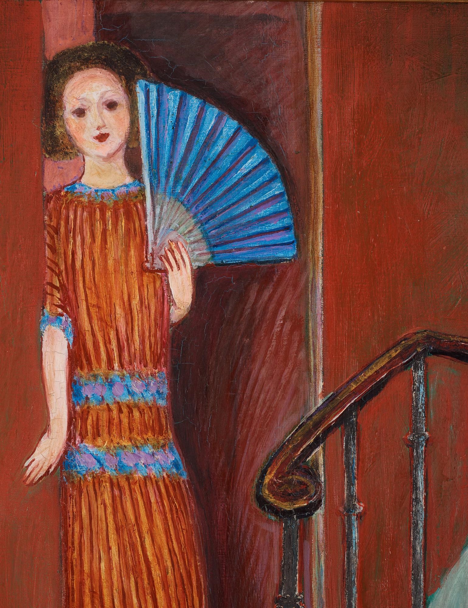 Artwork by Nils Dardel, Trappan, Made of Canvas