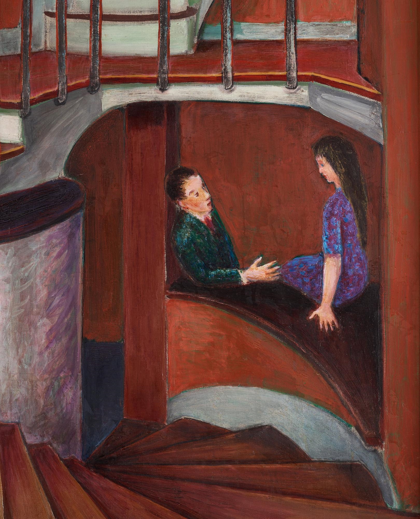 Artwork by Nils Dardel, Trappan, Made of Canvas