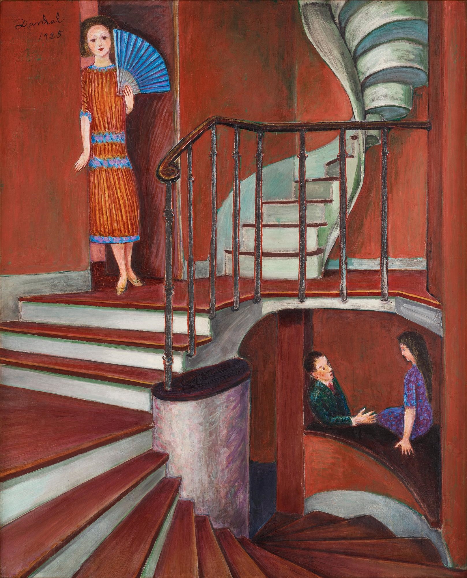 Artwork by Nils Dardel, Trappan, Made of Canvas