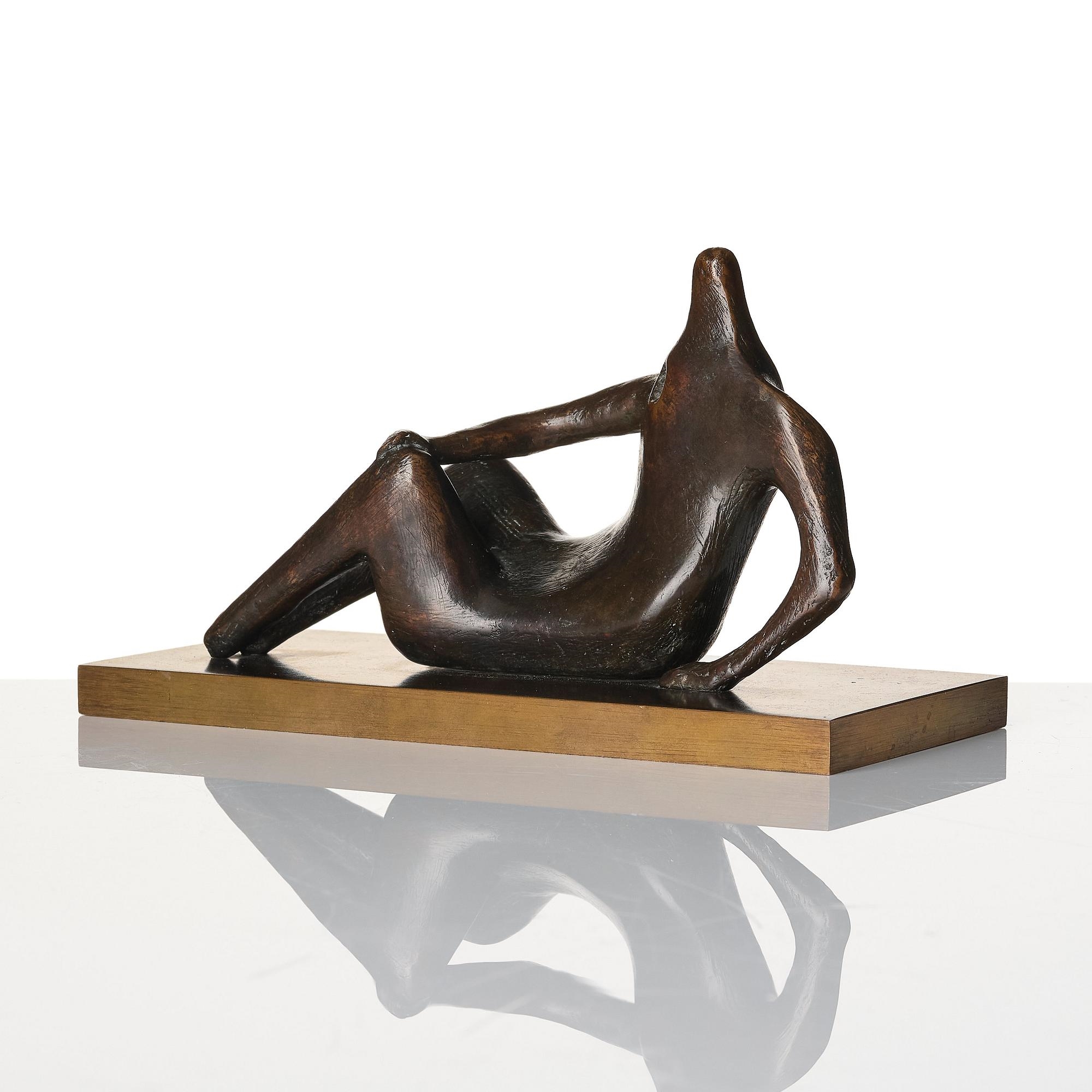 Henry Moore | Maquette for Reclining Figure: Pointed Head | MutualArt