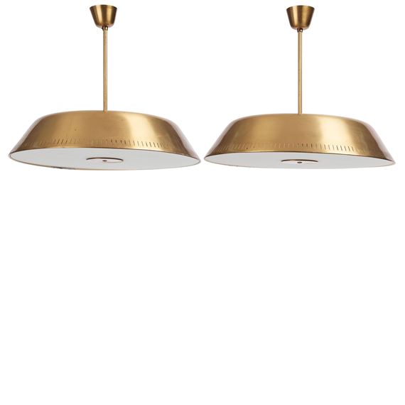 a pair of ceiling lamps model "11326", Arvid Böhlmarks Lampfabrik, Stockholm 1940s by Harald Notini, 1940s