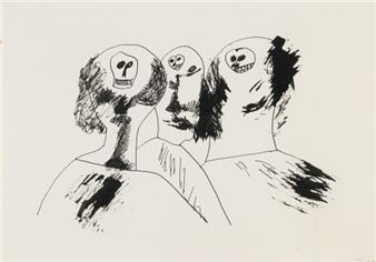 Untitled (Three Heads/Skulls - Robert Hodgins