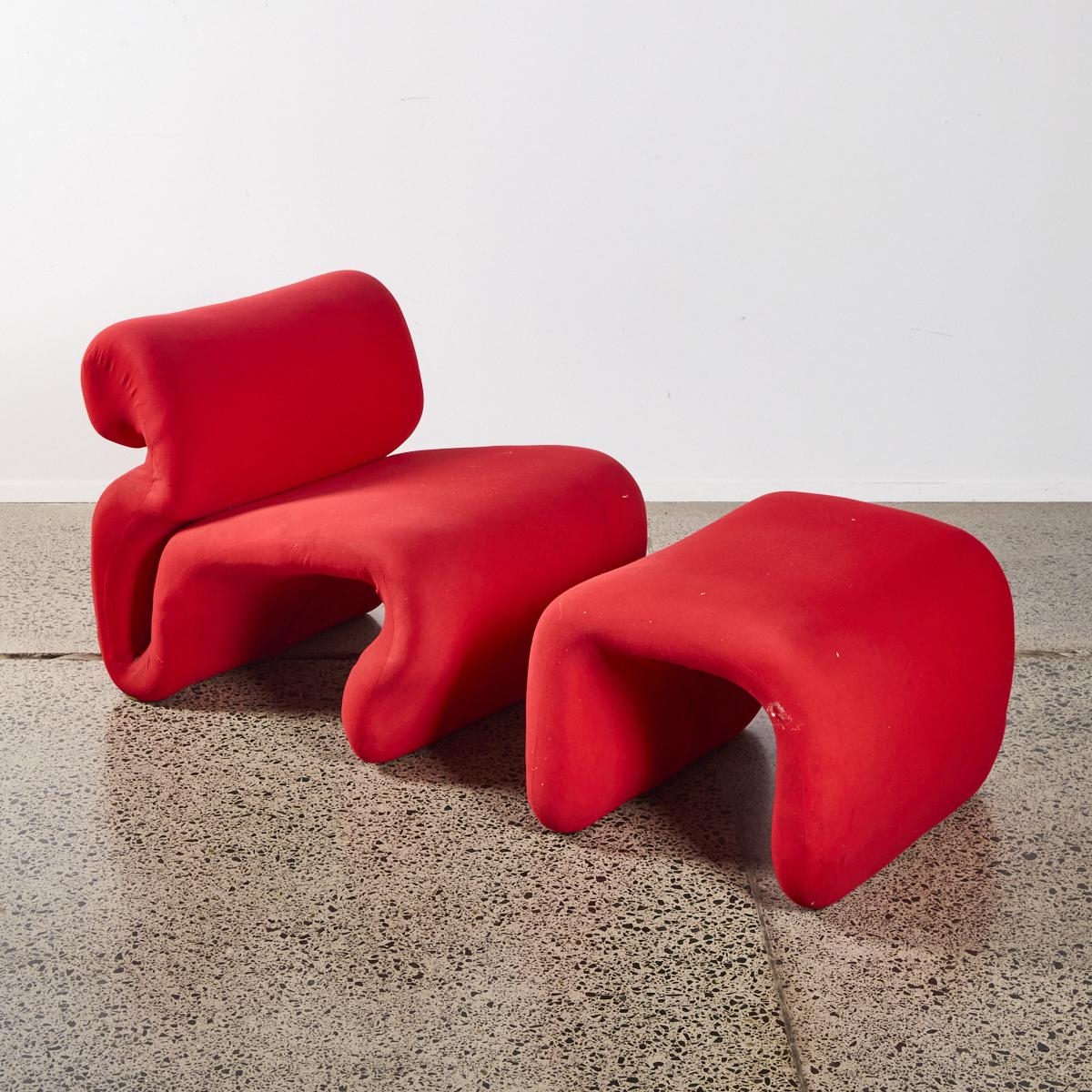 Jan Ekselius An Etcetera Lounge Chair and Ottoman by Jan Ekselius