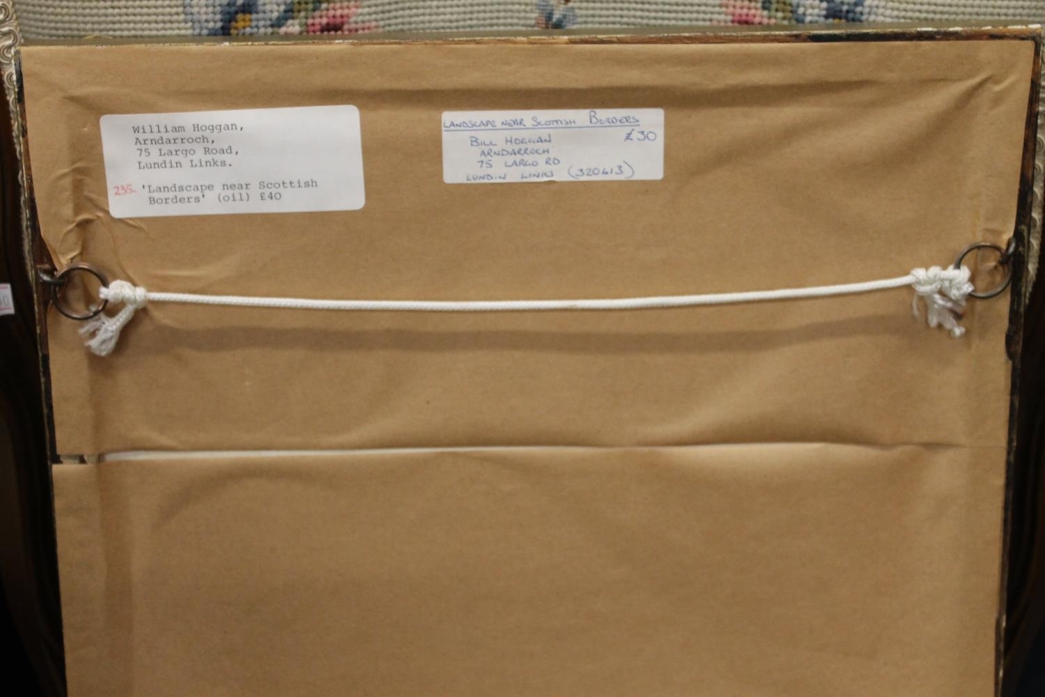 Artwork by William Hogan, Landscape Near Scottish Borders, Made of oil painting