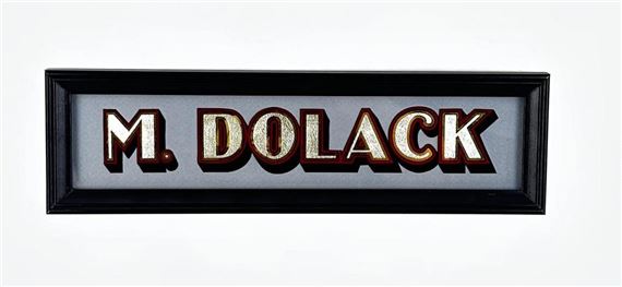 Monte Dolack | Original Monte Dolack Glass Studio Painted Sign | MutualArt