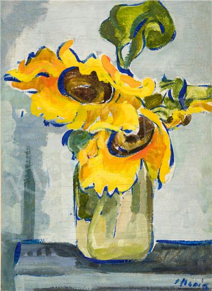 Sunflowers in a Vase by Margit Móricz, 1930s