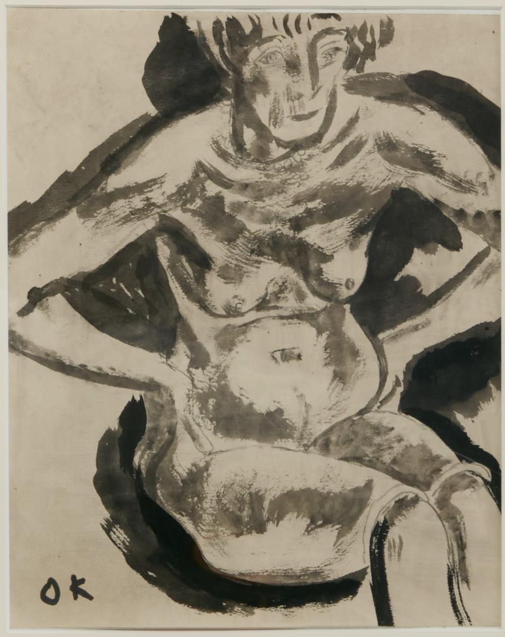 Untitled, Seated Nude ca. 1920s - Oskar Kokoschka