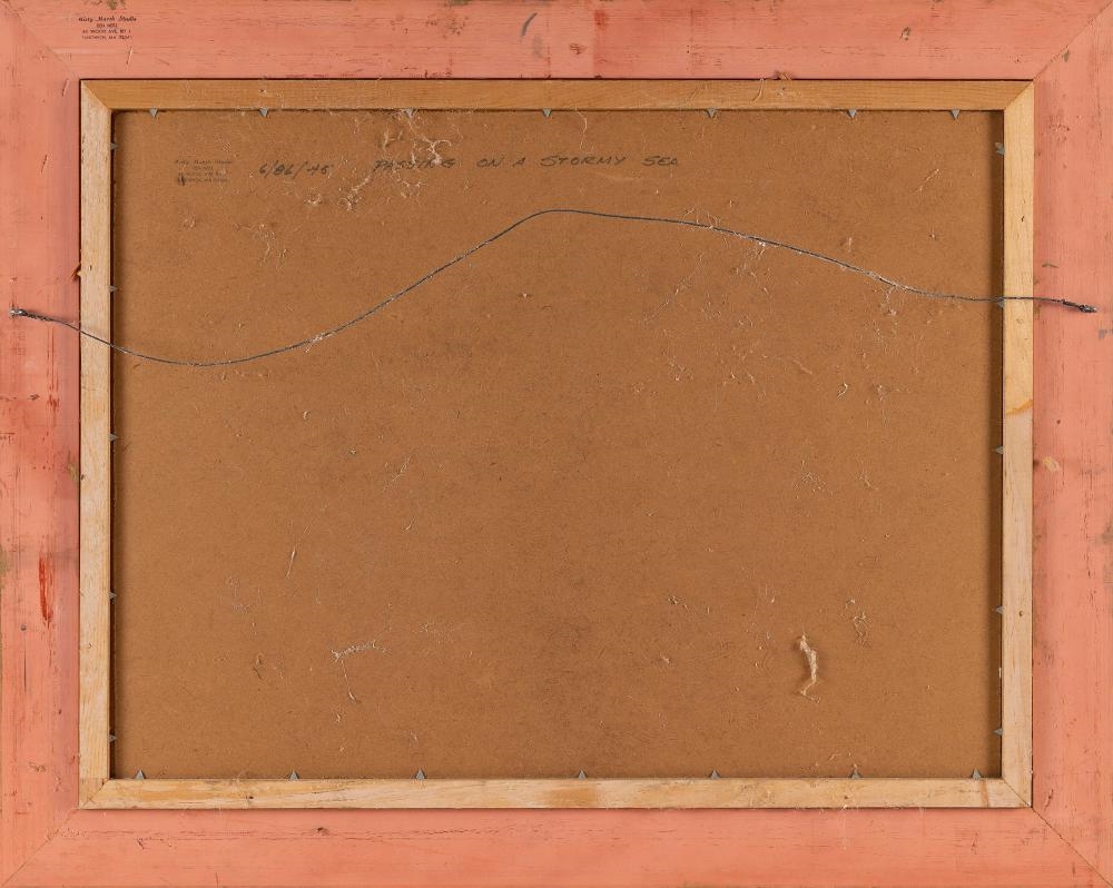 Artwork by Ben Neill, Passing on a Stormy Sea, Made of Oil on masonite