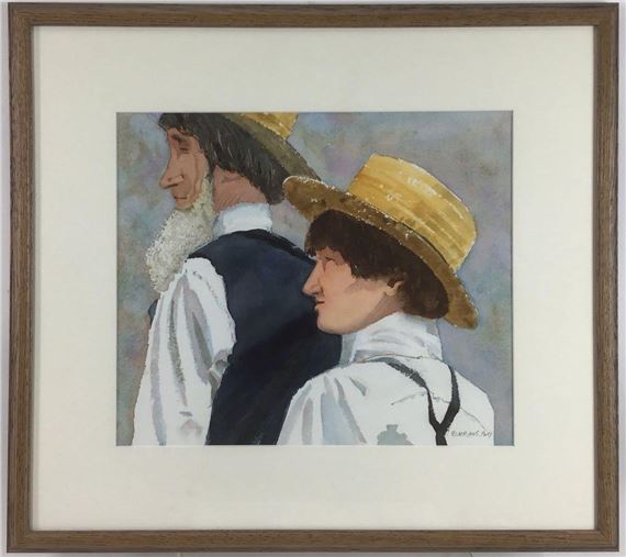 Amish husband and young man by Warren Blair