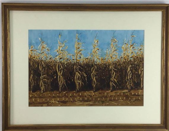 Corn stalks by Warren Blair