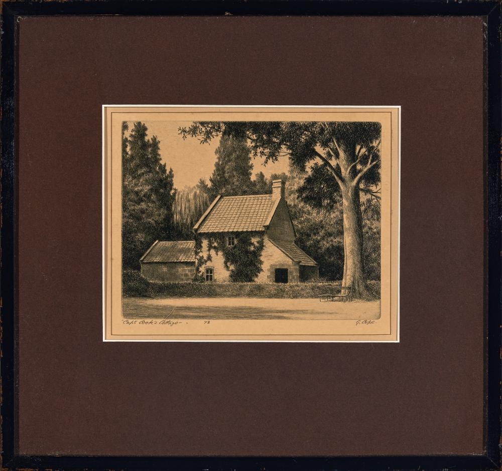 Ernest E. Abbott | Captain Cook's Cottage & Farm Gums, (2 works ...