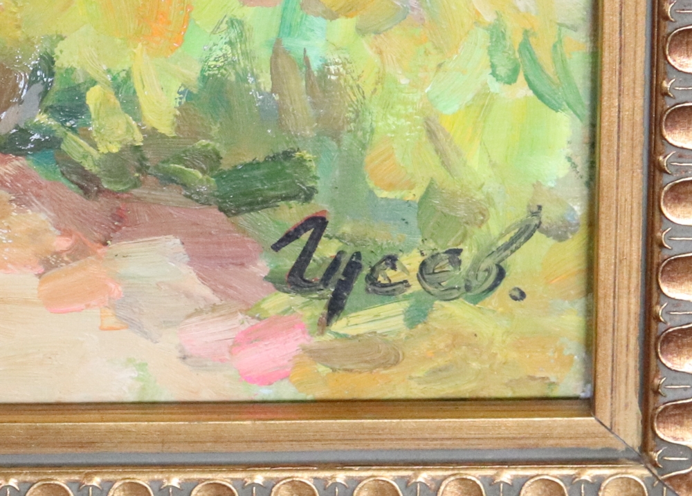 Artwork by B. Zyceb, B. Zyceb, Children Fishing, Oil on Canvas, Made of oil on canvas