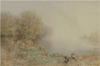 Mist on the Avon, Springer Spaniels - Jonathan Sainsbury