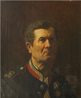 Portrait of a military gentleman, head and shoulders - Konrad Dielitz