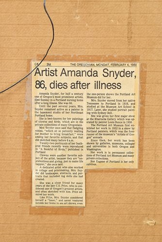 Amanda Snyder | Original oil pastel on paper by listed Oregon artist ...