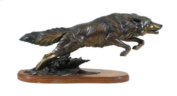 Ken Rowe | KEN ROWE In Pursuit 44 Bronze Wolf (2003) | MutualArt