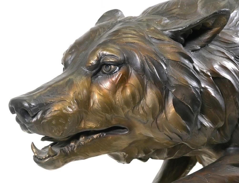 Ken Rowe | KEN ROWE In Pursuit 44 Bronze Wolf (2003) | MutualArt