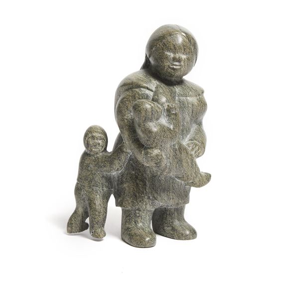 MOTHER WITH CHILDREN, CA. 1975 by Madeleine Isserkut Kringayark, circa 1975