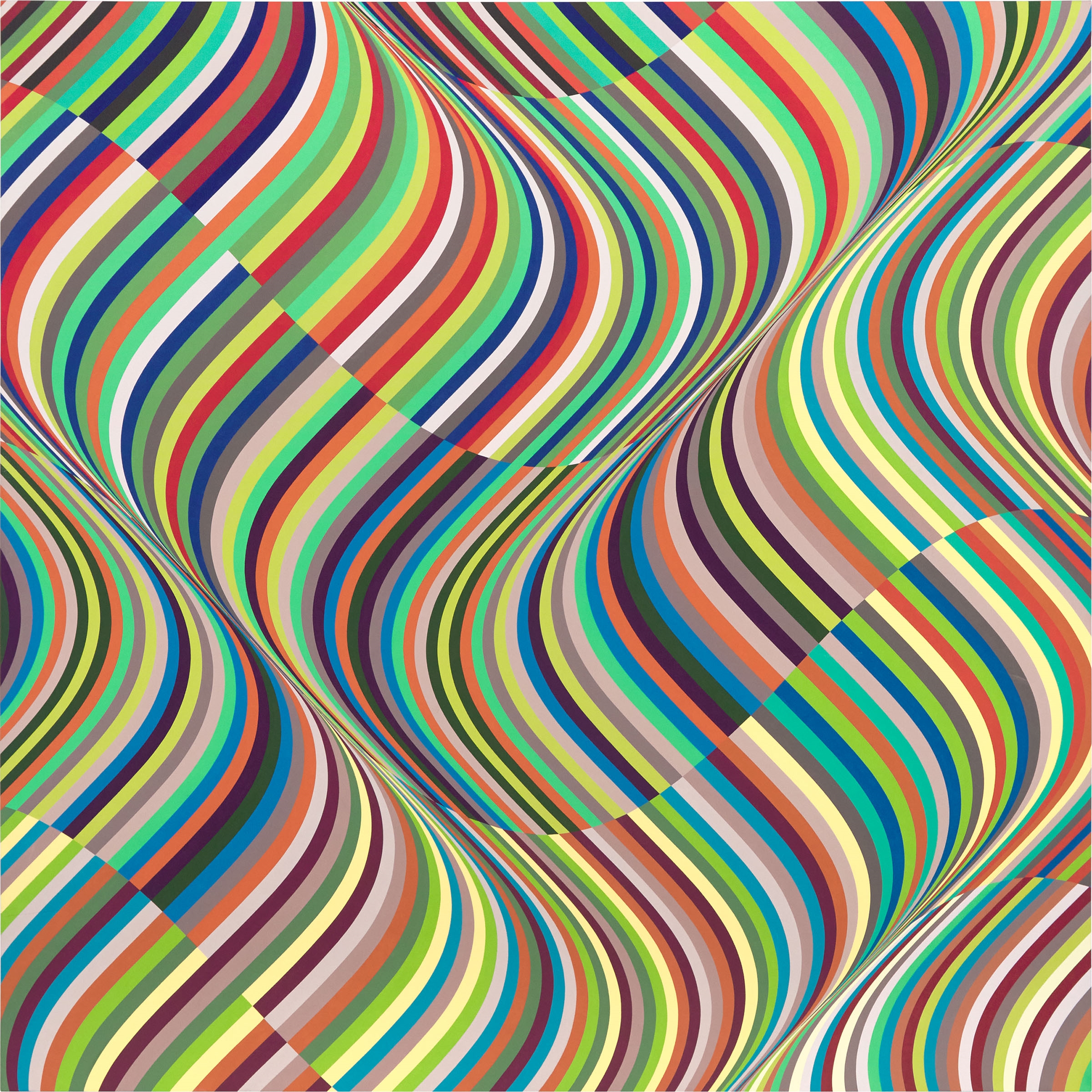 Artwork by Angela Leach, AR WAVE LARGE #9, #10, 2005 (DIPTYCH), Made of acrylic on canvas